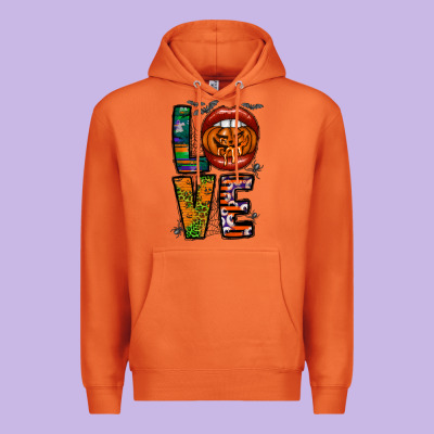 Love Halloween Lips Premium Hoodie Designed By Cowhidedigitalart