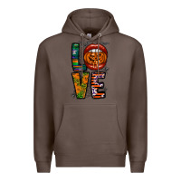 Coffee Love Halloween Lips Premium Hoodie - CowhideDigitalArt
