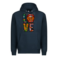 Navy Love Halloween Lips Premium Hoodie - CowhideDigitalArt