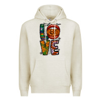 Oatmeal Heather Love Halloween Lips Premium Hoodie - CowhideDigitalArt