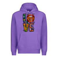 Purple Love Halloween Lips Premium Hoodie - CowhideDigitalArt