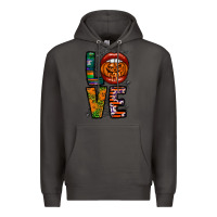 Smoke Love Halloween Lips Premium Hoodie - CowhideDigitalArt
