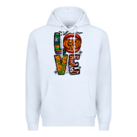 White Love Halloween Lips Premium Hoodie - CowhideDigitalArt