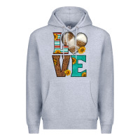 Heather Grey western volleyball love Premium Hoodie - HRA Design Shop