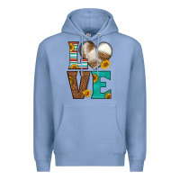 Colony Blue western volleyball love Premium Hoodie - HRA Design Shop