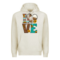 Oatmeal Heather western volleyball love Premium Hoodie - HRA Design Shop