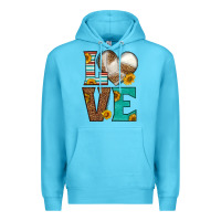 Ocean Blue western volleyball love Premium Hoodie - HRA Design Shop
