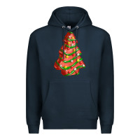 Navy red christmas cake fa element Premium Hoodie - FaDigitalArtStudio