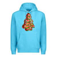 Ocean Blue red christmas cake fa element Premium Hoodie - FaDigitalArtStudio