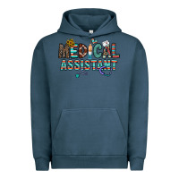 Pigment Midnight Navy medical asistant Urban Hoodie - CowhideDigitalArt