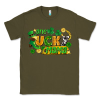 Army Green one lucky mama Classic Tee - FaDigitalArtStudio