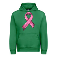Emerald pink ribbon Urban Hoodie - HRA Design Shop