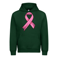 Forest Green pink ribbon Urban Hoodie - HRA Design Shop