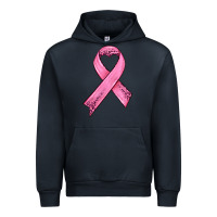 Navy pink ribbon Urban Hoodie - HRA Design Shop