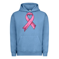Pigment Pebble Blue pink ribbon Urban Hoodie - HRA Design Shop