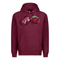 Burgundy autism mom 1 Premium Hoodie - SublimationCraftShop