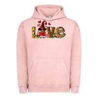 Pigment Salmon love gnomes Urban Hoodie - FaDigitalArtStudio