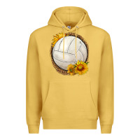 Antique Gold western volleyball with sunflower Premium Hoodie - HRA Design Shop
