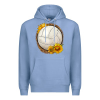 Colony Blue western volleyball with sunflower Premium Hoodie - HRA Design Shop