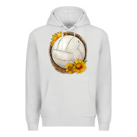 Dove Grey western volleyball with sunflower Premium Hoodie - HRA Design Shop