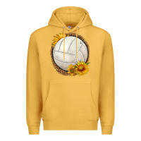 Mustard western volleyball with sunflower Premium Hoodie - HRA Design Shop