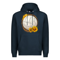 Navy western volleyball with sunflower Premium Hoodie - HRA Design Shop