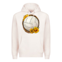 Pale Pink western volleyball with sunflower Premium Hoodie - HRA Design Shop