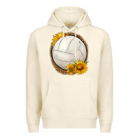 Sandshell western volleyball with sunflower Premium Hoodie - HRA Design Shop