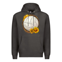Smoke western volleyball with sunflower Premium Hoodie - HRA Design Shop