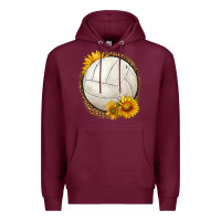 Burgundy western volleyball with sunflower Premium Hoodie - HRA Design Shop