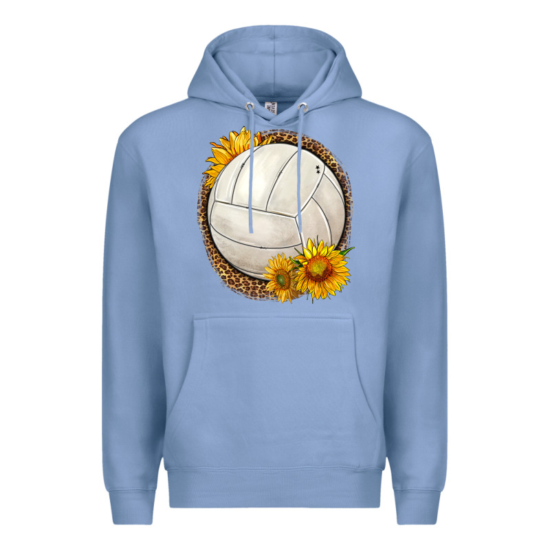 Western Volleyball With Sunflower Premium Hoodie by HRA Design Shop | Teevron