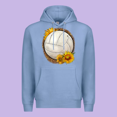 Western Volleyball With Sunflower Premium Hoodie Designed By Hra Design Shop