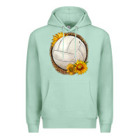 Seafoam western volleyball with sunflower Premium Hoodie - HRA Design Shop