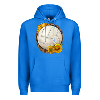 True Royal western volleyball with sunflower Premium Hoodie - HRA Design Shop
