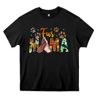 Black fur mama Heavy Core Tee - CowhideDigitalArt