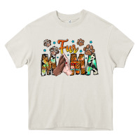 Cream fur mama Heavy Core Tee - CowhideDigitalArt