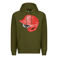 Army Green red baseball helmet fa element Premium Hoodie - FaDigitalArtStudio