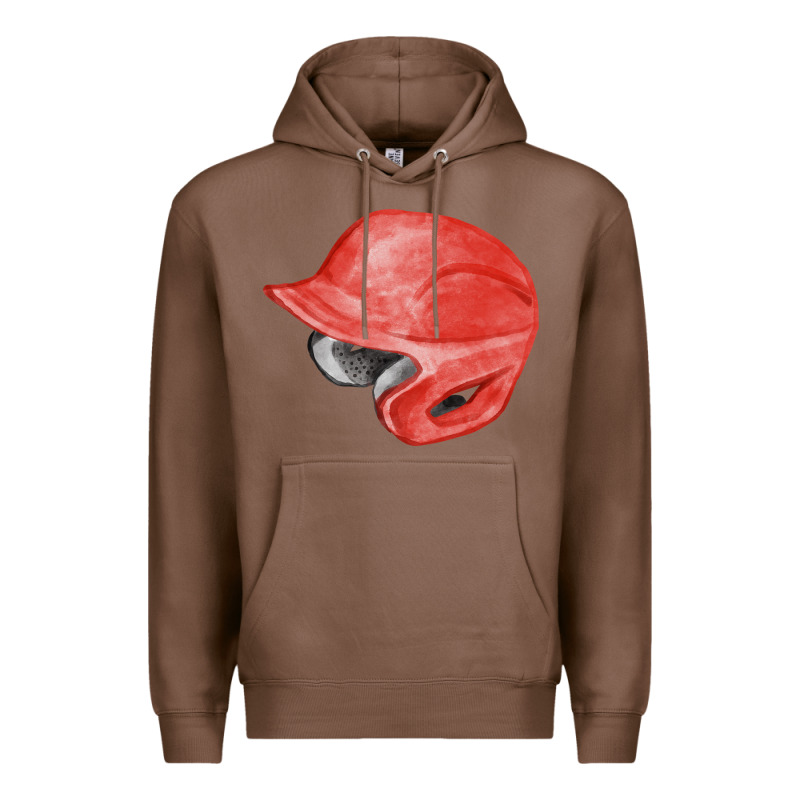 Red Baseball Helmet Fa Element Premium Hoodie by FaDigitalArtStudio | Teevron