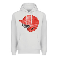 Dove Grey red baseball helmet fa element Premium Hoodie - FaDigitalArtStudio