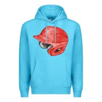 Ocean Blue red baseball helmet fa element Premium Hoodie - FaDigitalArtStudio