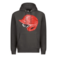 Smoke red baseball helmet fa element Premium Hoodie - FaDigitalArtStudio