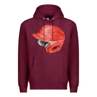 Burgundy red baseball helmet fa element Premium Hoodie - FaDigitalArtStudio