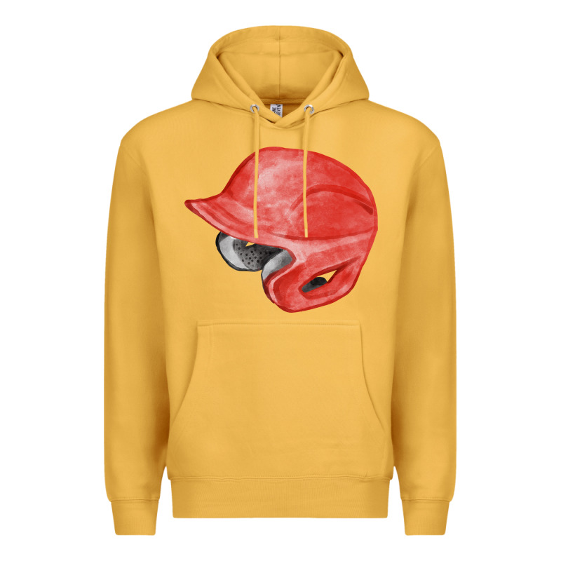 Red Baseball Helmet Fa Element Premium Hoodie by FaDigitalArtStudio | Teevron