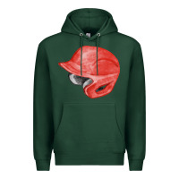 Sports Green red baseball helmet fa element Premium Hoodie - FaDigitalArtStudio