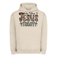 Pigment French Oak only talking jesus today Urban Hoodie - CowhideDigitalArt