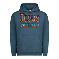 Pigment Midnight Navy only talking jesus today Urban Hoodie - CowhideDigitalArt