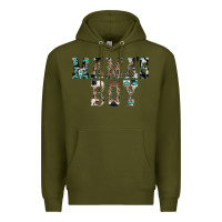 Army Green Western Mama's Boy Premium Hoodie - CowhideDigitalArt