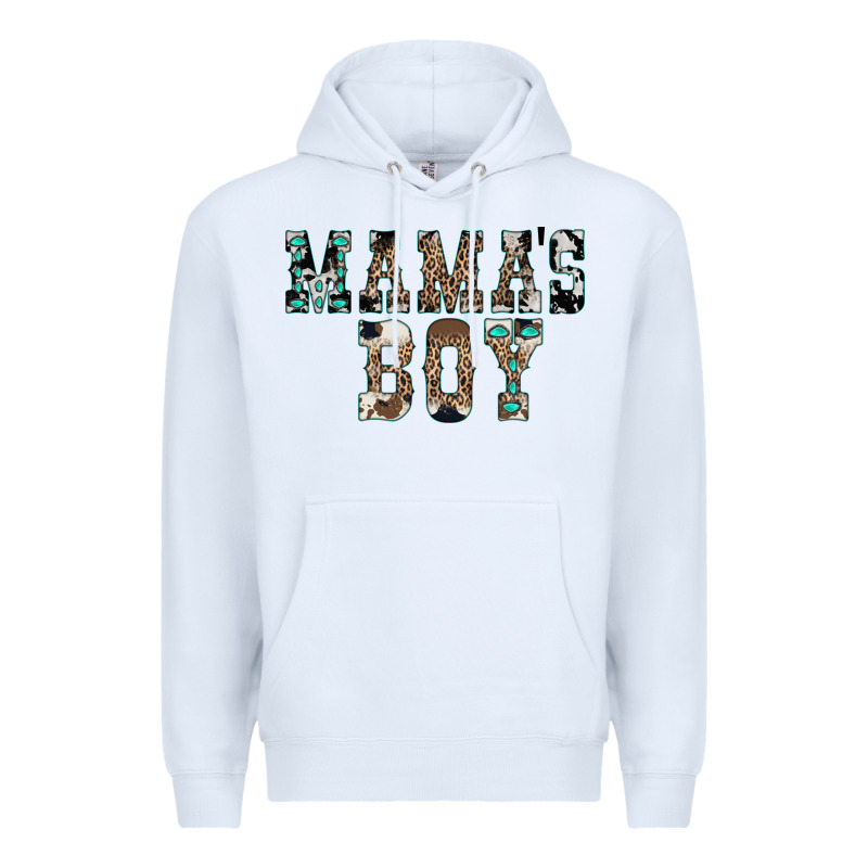 Western Mama's Boy Premium Hoodie by CowhideDigitalArt | Teevron