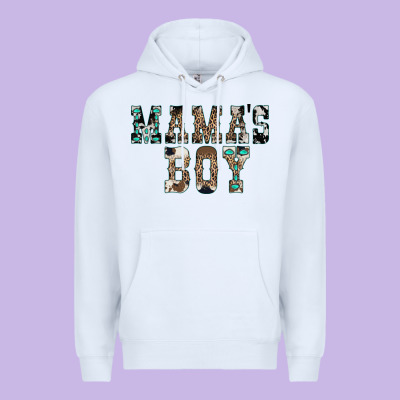 Western Mama's Boy Premium Hoodie Designed By Cowhidedigitalart