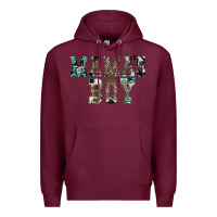 Burgundy Western Mama's Boy Premium Hoodie - CowhideDigitalArt